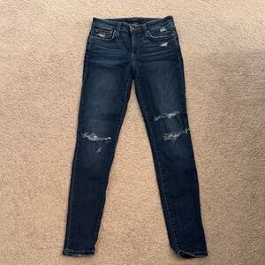 Joe's Jeans Dark Blue Distressed Skinny Jeans